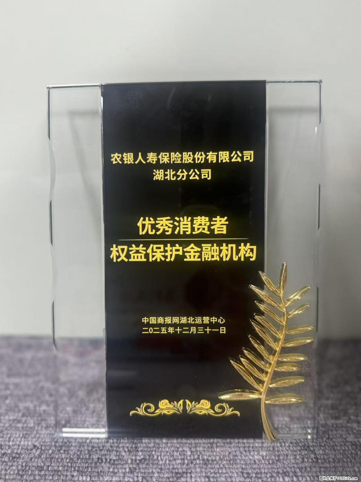 农银人寿湖北分公司荣获中国商报网颁发2025年度“优秀消费者权益保护金融机构” - 天门生活资讯 - 天门28生活网 tm.28life.net