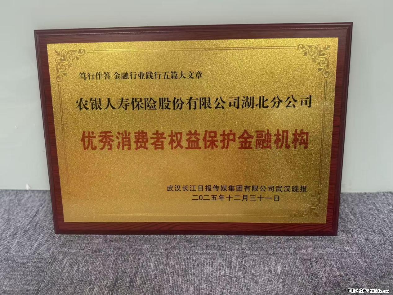 农银人寿湖北分公司荣膺“优秀保险客户服务奖”和“优秀消费者权益保护金融机构”两个奖项 - 天门生活资讯 - 天门28生活网 tm.28life.net